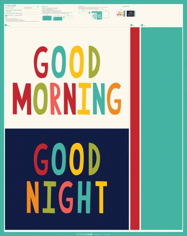 Good Morning/Good Night Pillow Case Panel 20935-11P - Image 2
