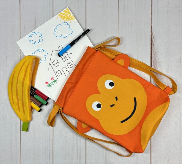 Monkey Back To School Backpack Panel Multi 20897-11