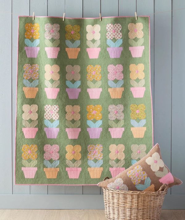 Tilda Potted Flowers Quilt - Stripologized Kit - 54" x 66" Pre-Order