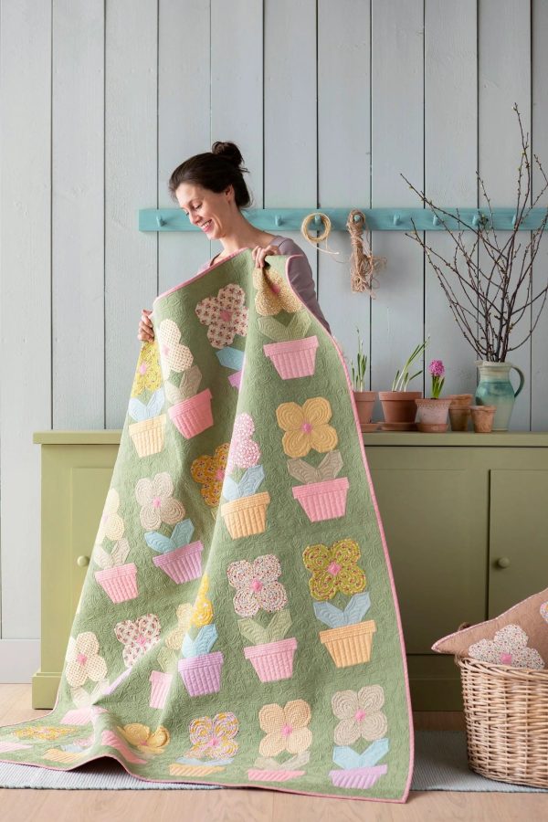Tilda Potted Flowers Quilt - Stripologized Kit - 54" x 66" Pre-Order - Image 2